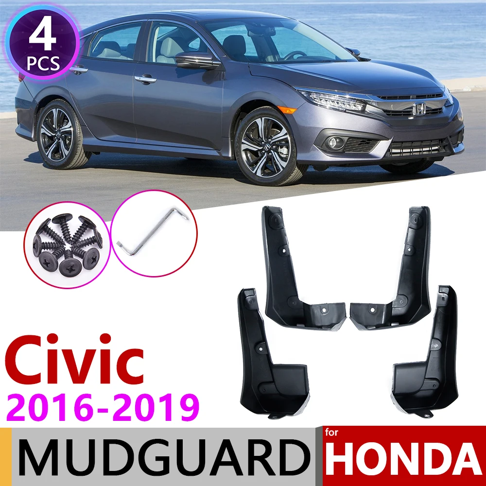 

for Honda Civic 2016 2017 2018 2019 FC FC1 FC2 FC5 Mudguard Car Fender Fenders Splash Flap Mud Guard Mudflap Accessories 10th 10