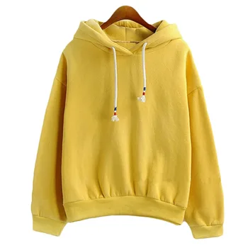 TOONIES Women Sweatshirts Candy Long Sleeved Casual Solid