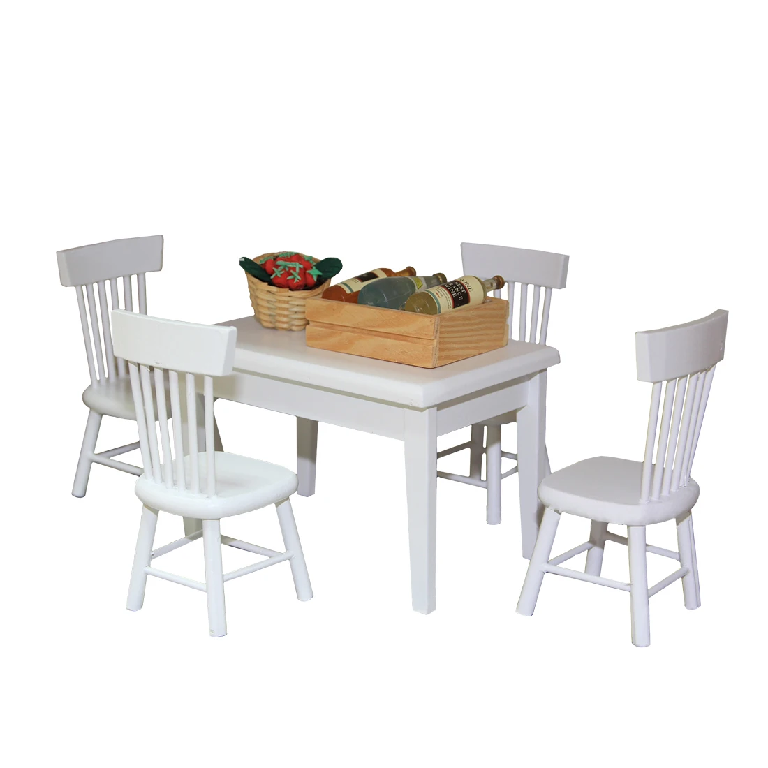 1:12 Birch Children DIY Play & Pretend Toys Dining Table and Chair Set for Kid Playing Kitchen Kits Education Toys For Kids 1:12 Birch Children DIY Play & Pretend Toys Dining Table and Chair Set for Kid Playing Kitchen Kits Education Toys For Kids