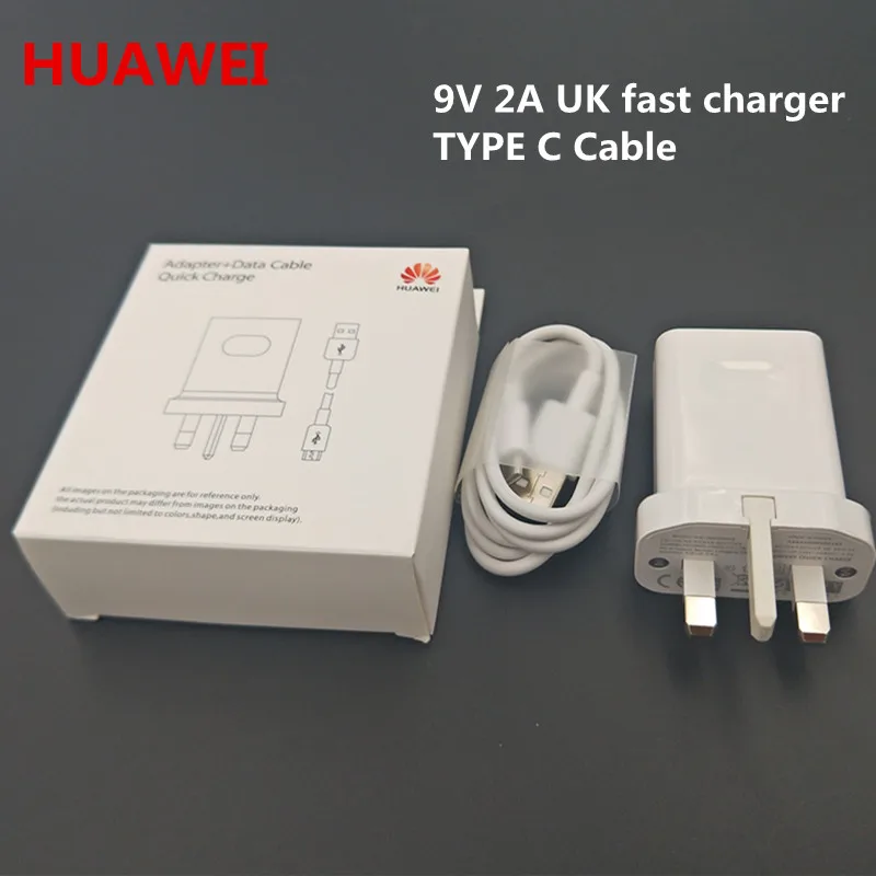 Original HUAWEI P20 lite charger and cable,9V 2A UK fast charger with