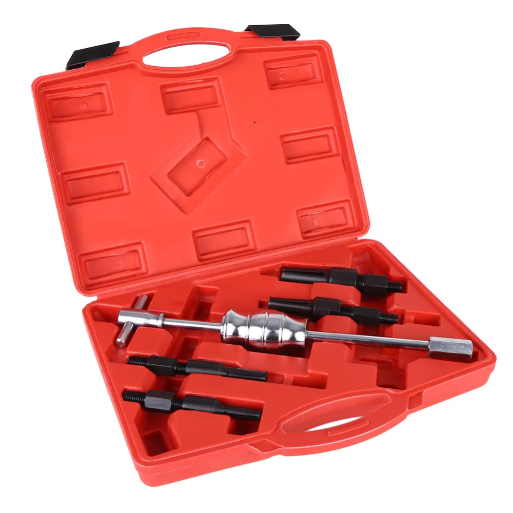 

5pcs/set Blind Hole Inner Bearing Puller Tools Set Remover Slide Hammer Collets Kit Car Repairing Tool Hand Tools Set With Box