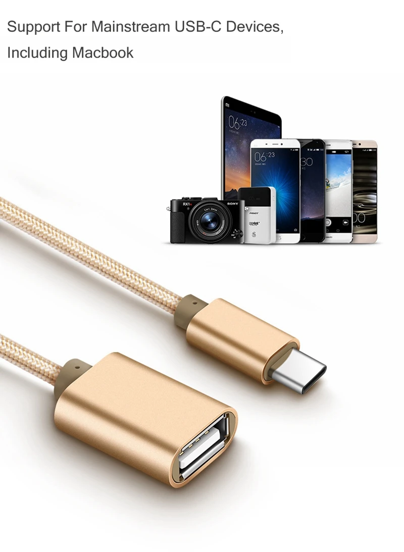 USB OTG Кабель-адаптер type C OTG провод для Samsung для HUAWEI Xiaomi LG Macbook OnePlus и т. Д. Телефонов планшетов для U диска