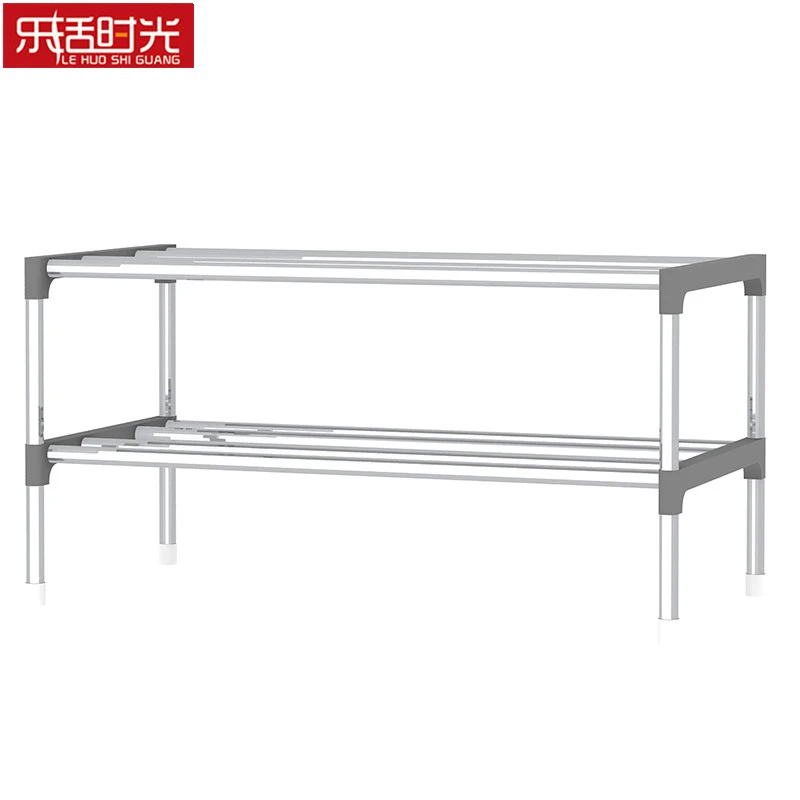 

3 Tiers Simple Shoe Rack Lightweight Galvanized Steel Tube Assembled Storage Shelf Over the Door Shoe Organizer Space Saver