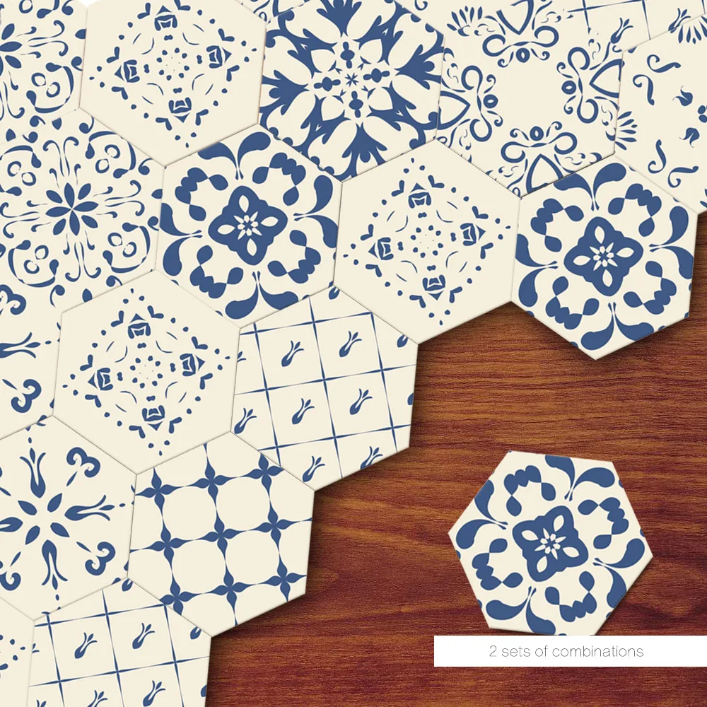 

Funlife new blue style floor tile stickers bedroom bathroom bathroom wall stickers decoration DB054