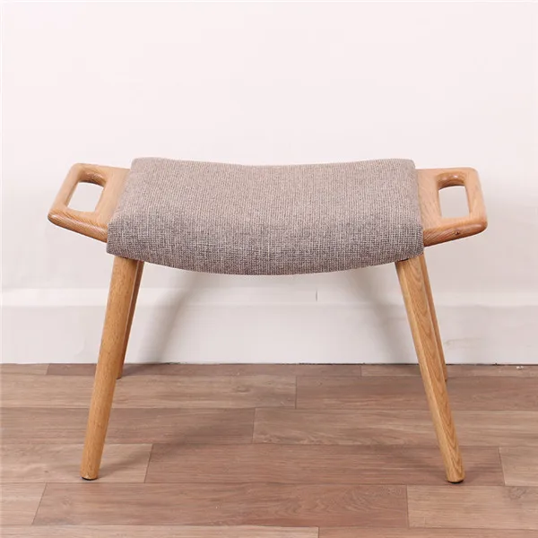 Стул из массива дерева домашний туалетный стул скамейка диван табурет стул для макияжа спальня гостиная Nordic дуб бытовой подставка для ног