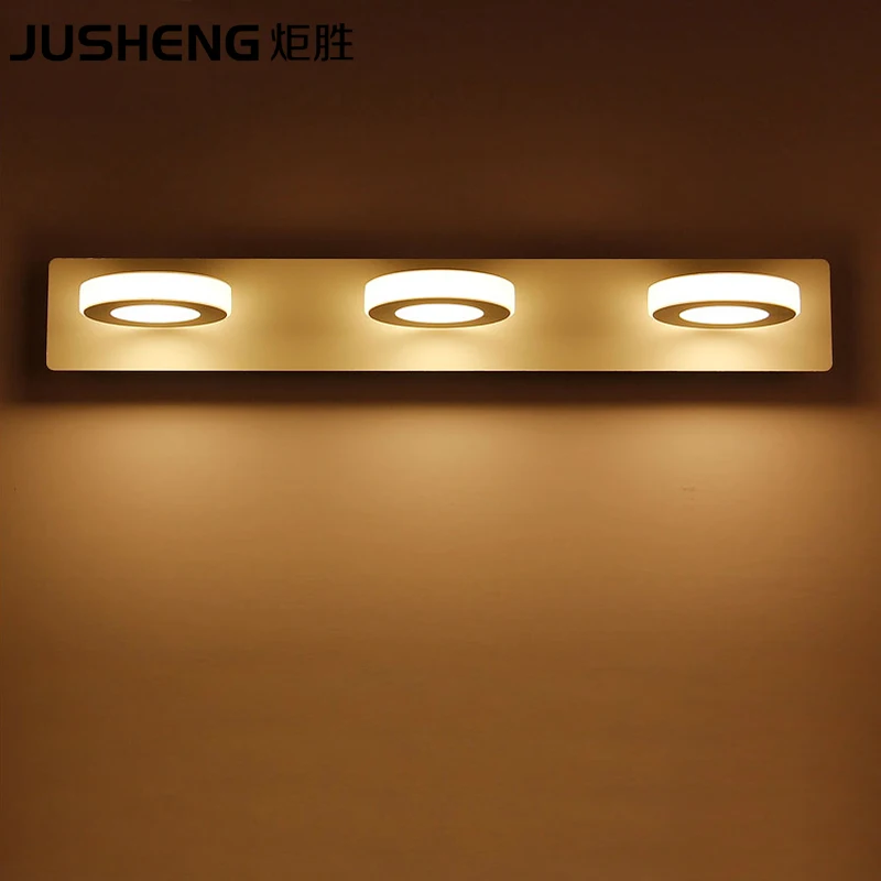 JUSHENG 3 Light ванная комната светодиодный свет зеркала с водонепроницаемым водителем