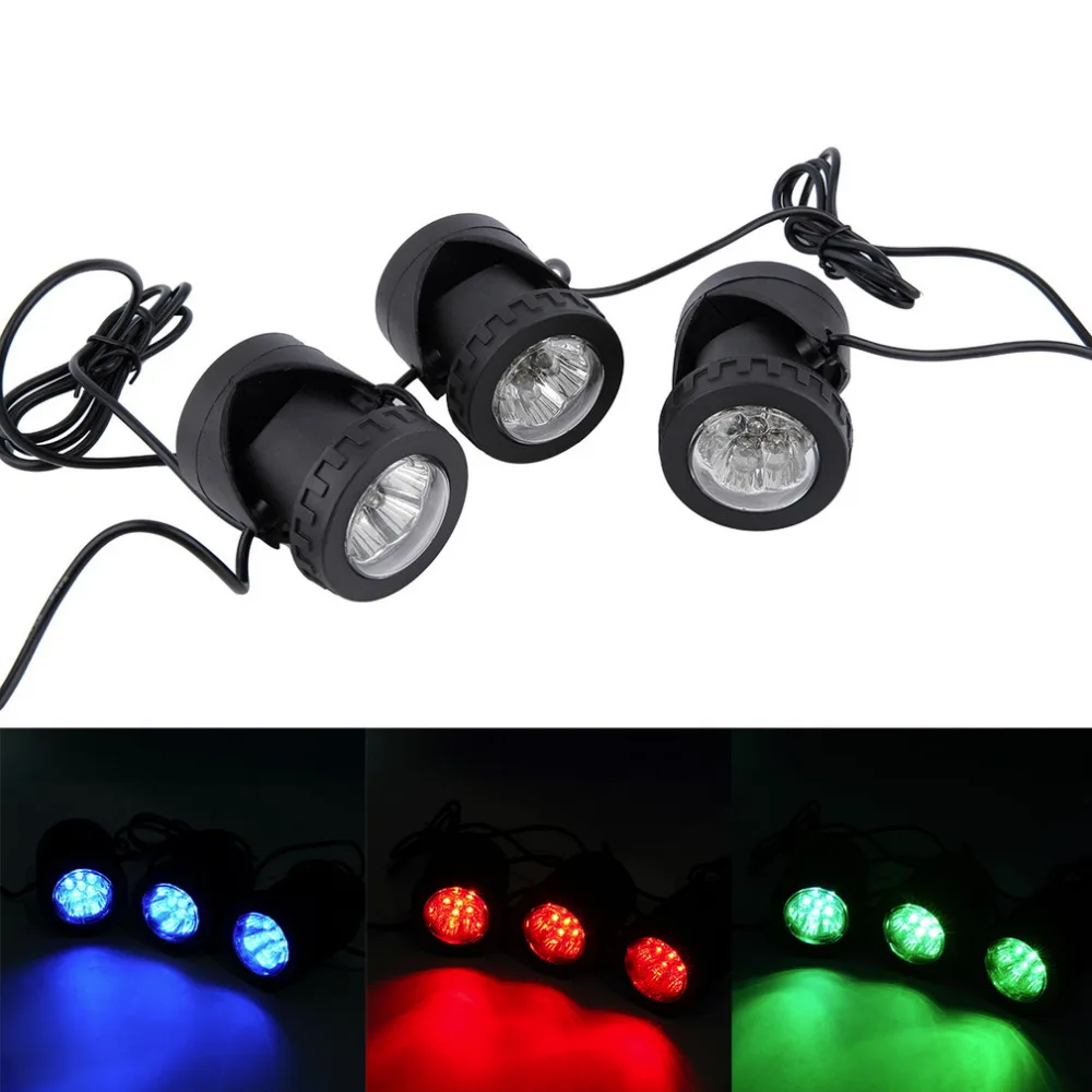 NEW 1PC solar panel with Solar Powered 3 Bulbs Submarine Spotlight 18LEDS RGB/cool white Garden Pool Pond Lamp Underwater Lights