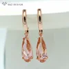 S&Z 10 Color Long Water Drop Cubic Zirconia Earring For Women Korean Fine Wedding Simple Fashion Party Jewelry ► Photo 1/6