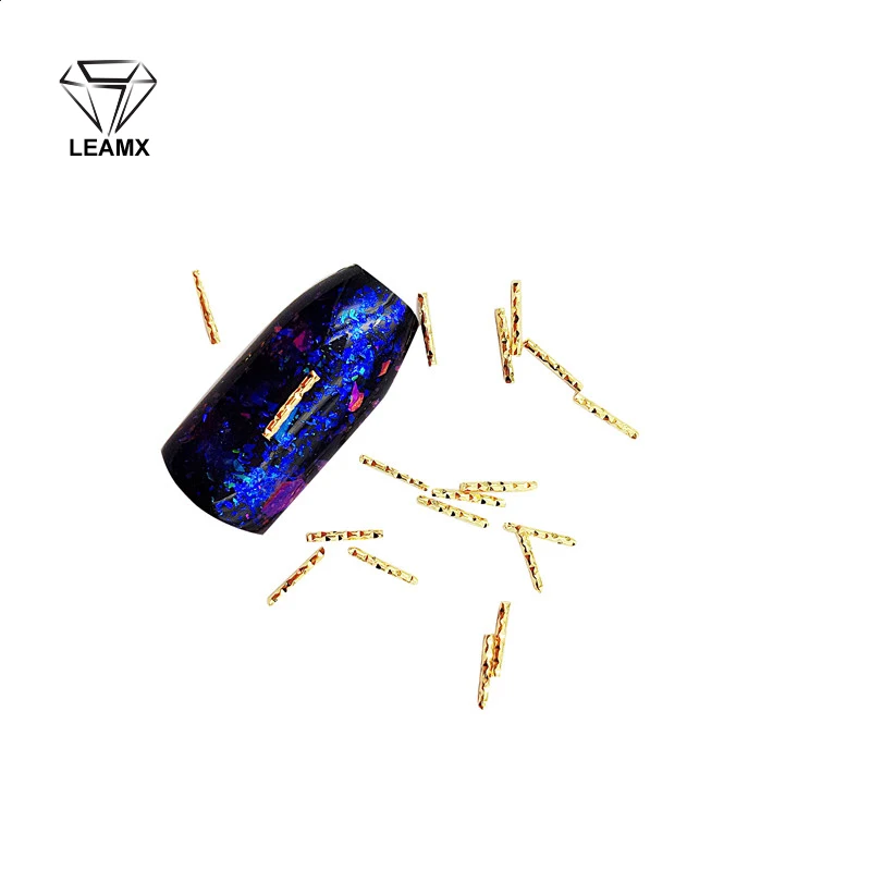 

100 PCS/bag Copper Alloy Long Stripes 3D Nail Art Sparkling Charm Decoration Fingertips Decoration Jewelry Nails Salon Supplies