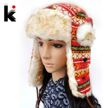 Русская зимняя шапка-бомбер, модная утолщенная теплая шапка lei feng с ушками для женщин