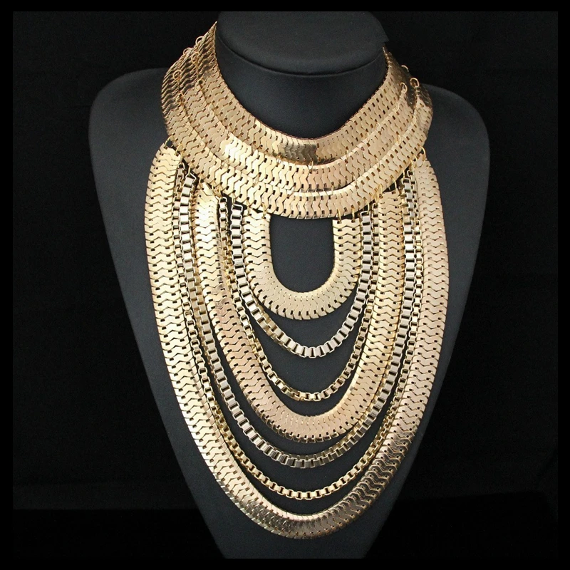 Модное готическое ожерелье CirGen, 6 цветов, многослойная цепочка в виде змеи, ручная работа, массивное ожерелье бижутерия, ожерелье, женское ювелирное изделие, C13