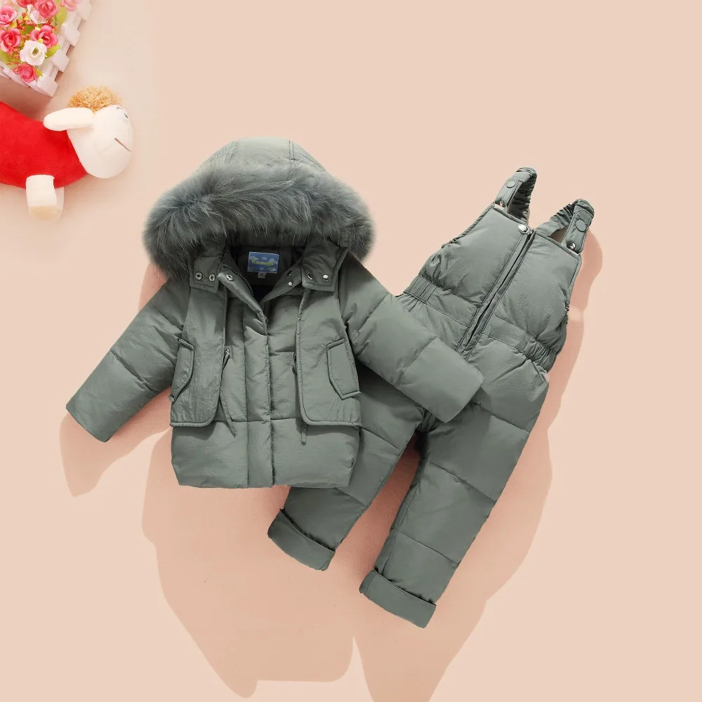 Коллекция года, новые зимние комплекты одежды для детей теплая парка для девочек пуховик для маленьких девочек, одежда детское пальто зимняя одежда Детский костюм