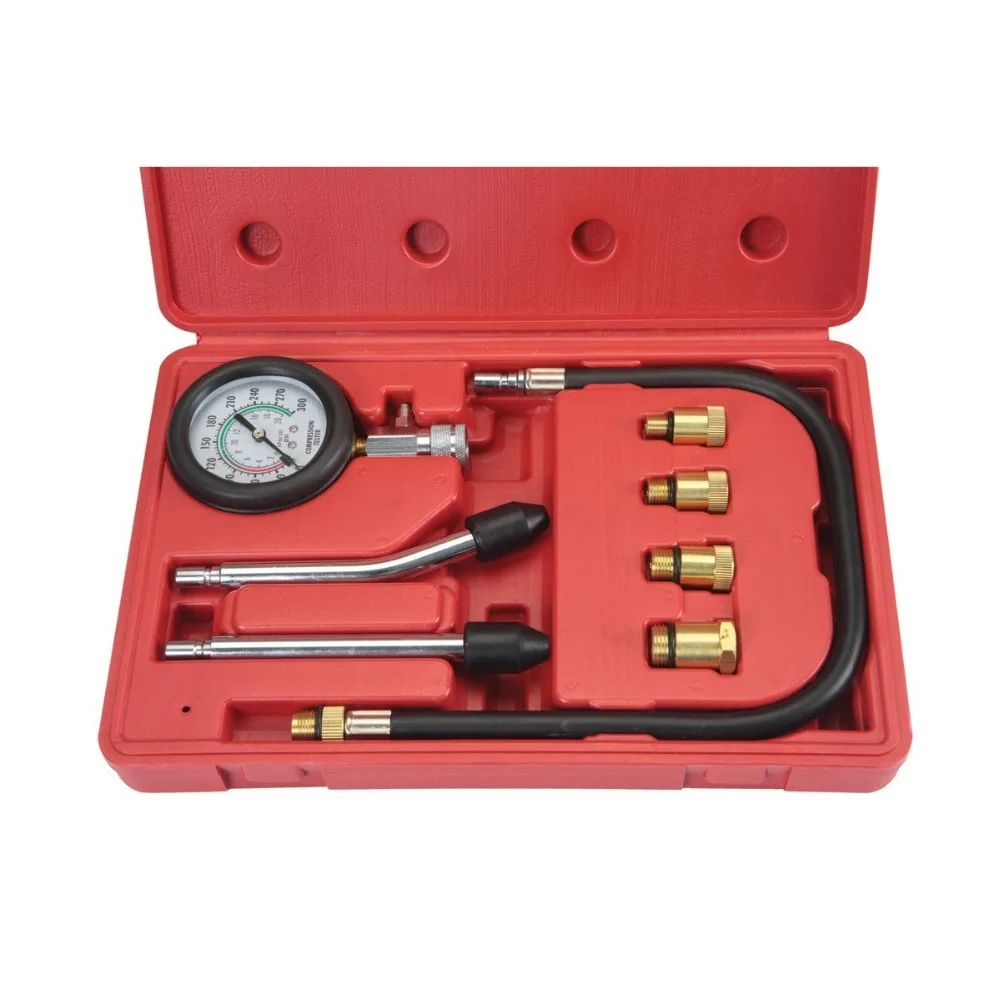 

Hot Rapid Type Pressure Gauge Tester Kit Motor Auto Petrol Gas Engine Cylinder Compression Gauge Tester Tool Car Diagnostic Tool