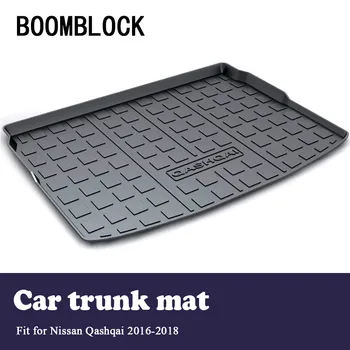 

BOOMBLOCK Car Special Trunk Floor Foot Mat Pad Non-slip Dustproof Interior Accessories For Nissan Qashqai 2018 2017 2016