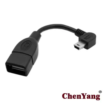 

Jimier 10pcs/lot Short USB A F Right Angled 90 Mini B Male Cable 10cm