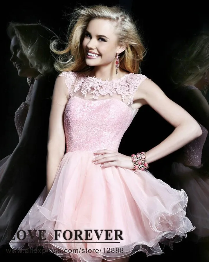 Pink and White Cocktail Dresses