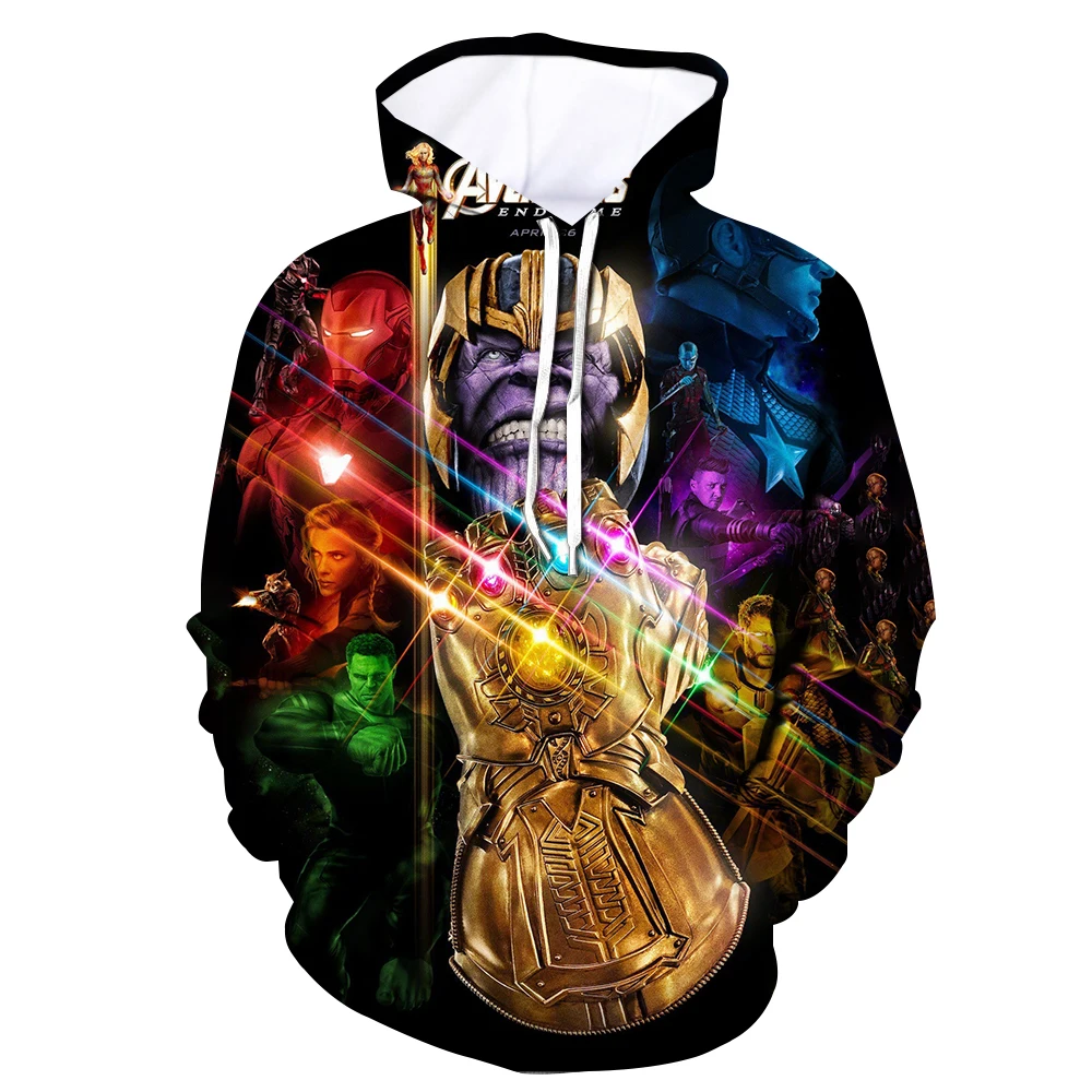 

NEW Cool Print Hoodies Sweatshirt Fashion Men's Thanos 2019 Avengers Infinity War Men Women Hooded Sweatshirt Drop Shipping