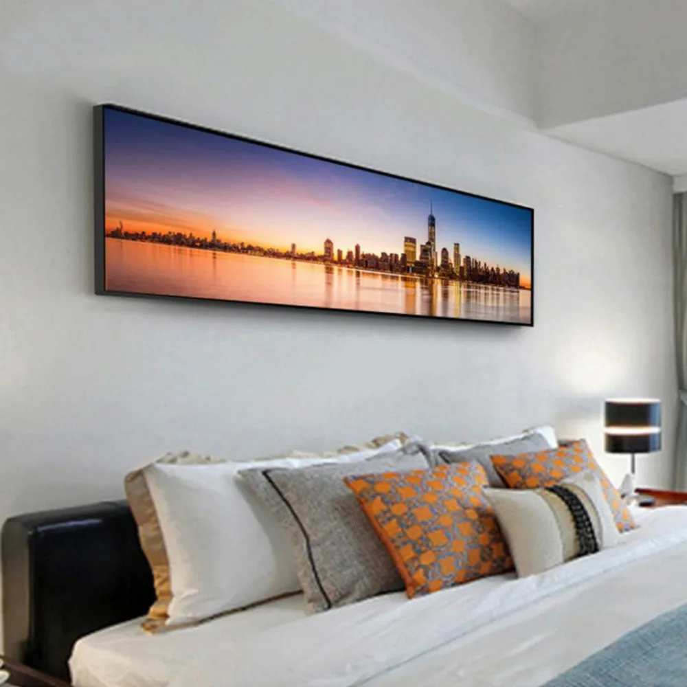 

Four kinds of landscape paintings, modern simple bedside decorative paintings, suitable for home living room002