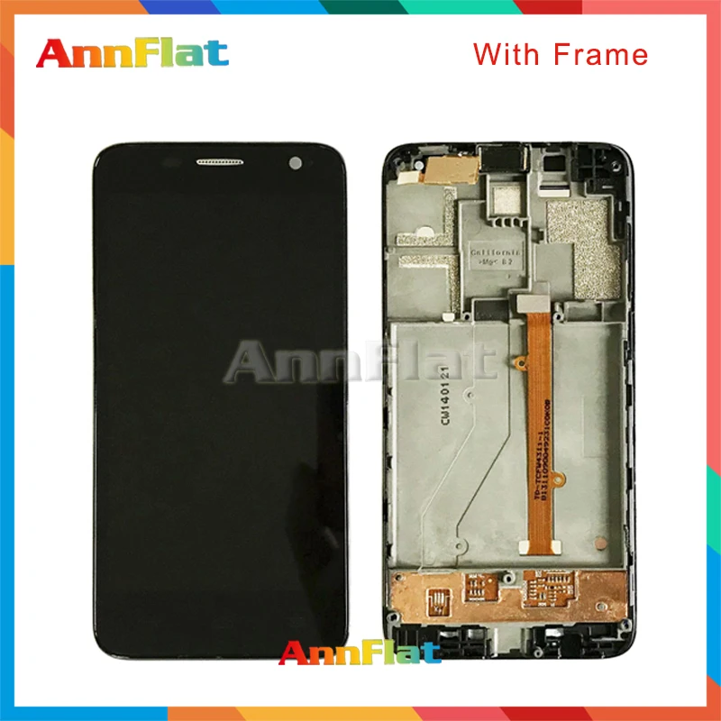 

For Alcatel One Touch Idol Mini 6012 OT6012 6012D LCD Display Screen With Touch Screen Digitizer Assembly with frame