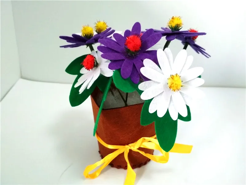 Happyxuan 4 шт. DIY цветочный горшок фетровая текстильная игрушка Искусство ремесло