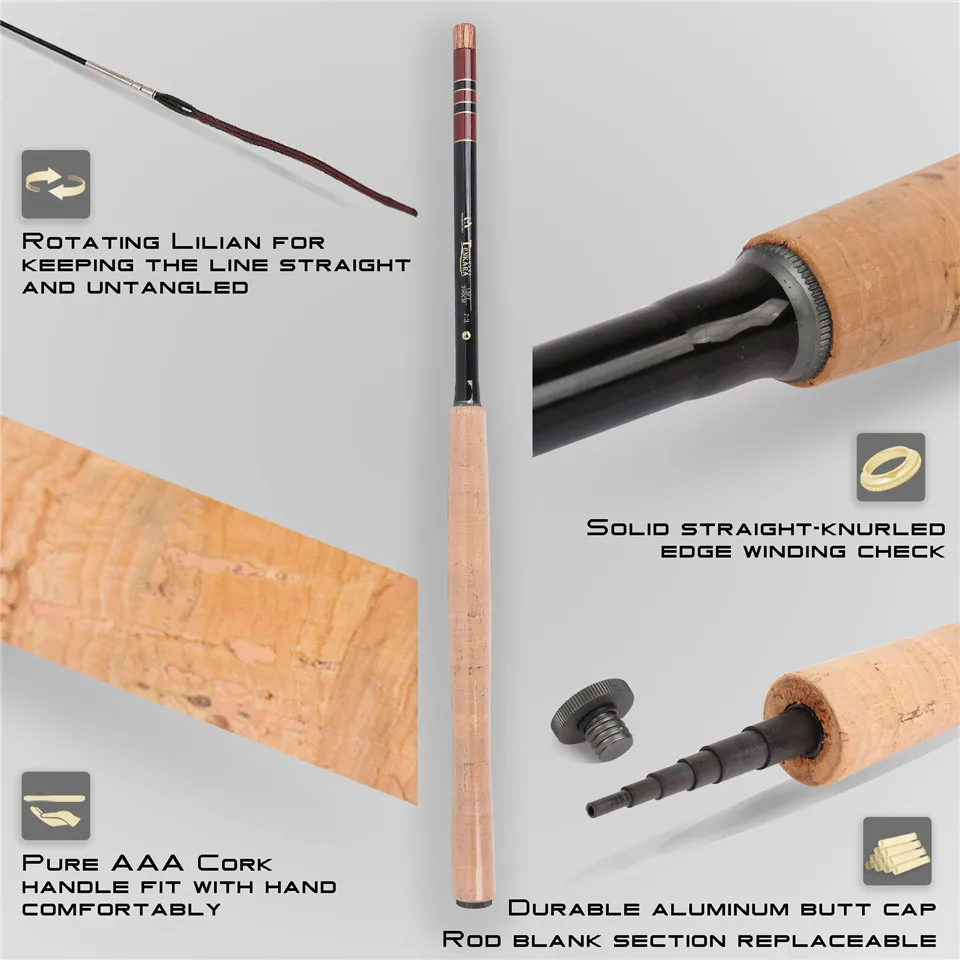 Телескопическая Tenkara Fly Rod 10ft-13ft быстрое действие Fly удочка