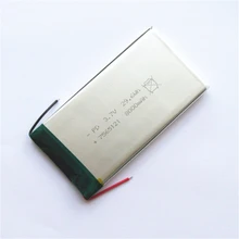 5 шт./лот 8000mAh 7565121 3,7 V литий-полимерная lipo батарея перезаряжаемая литий-ионная батарея для электронной книги gps psp DVD power bank Tablet PC