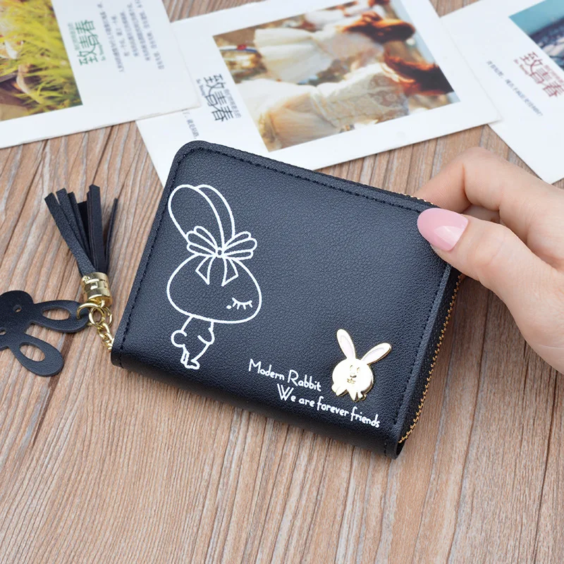 Women wallets  Leather Small Luxury Brand Famous Mini Women Wallets Purses Female Short Coin Zipper Purse Credit Card Holder 471