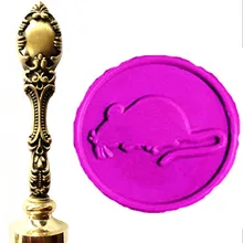 Винтажное милое изображение на заказ, логотип, роскошный воск, печать, штамп, латунь, павлин, металлическая ручка, подарочный набор