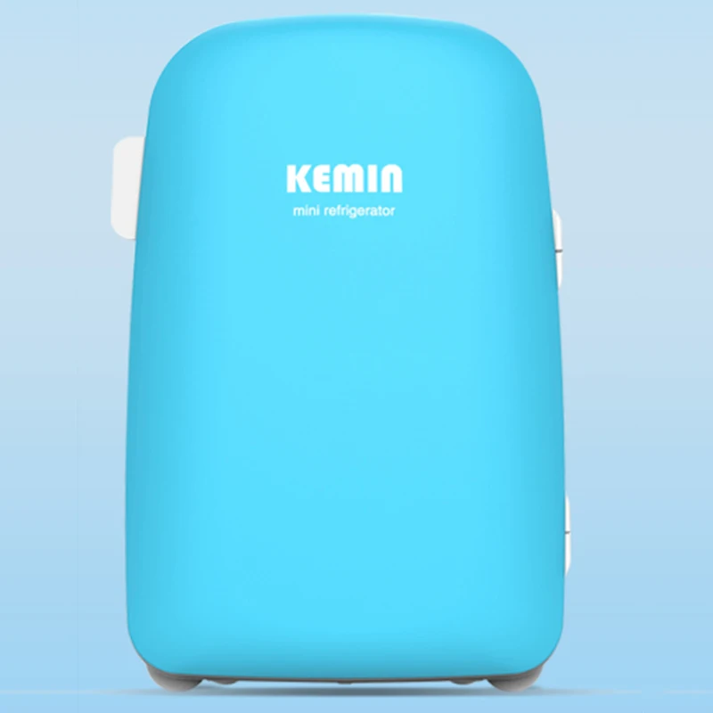 KEMIN 28L двухъядерный автомобильный мини-холодильник, мини-холодильник, Холодильный нагрев для использования в автомобиле, Портативный морозильник 12 В 220 В - Название цвета: Синий