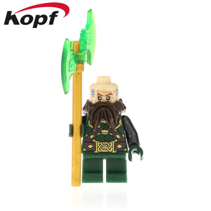 

Single Sale Building Blocks The Lord of the Rings Bifur Dwalin Gandalf Balin Thorin Famous Model Figures Children Toys PG525