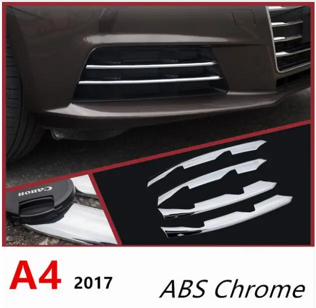 Автомобильный передний 3D бампер сетка вентиляционное отверстие решетка грязи грили и противотуманная фара крышка планки для 17 18 Audi A4 - Цвет: D