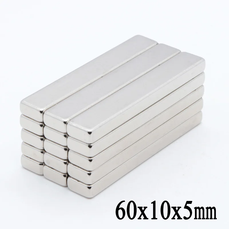 10pcs 60x10x5mm N35 Mini Super Strong Block Magnets 60x10x5mm Rare Earth Permanet Craft Neodymium Magnet 60*10*5mm delvtch 10pcs set white craft paper envelopes vintage retro style envelope office school holiday card scrapbooking gift