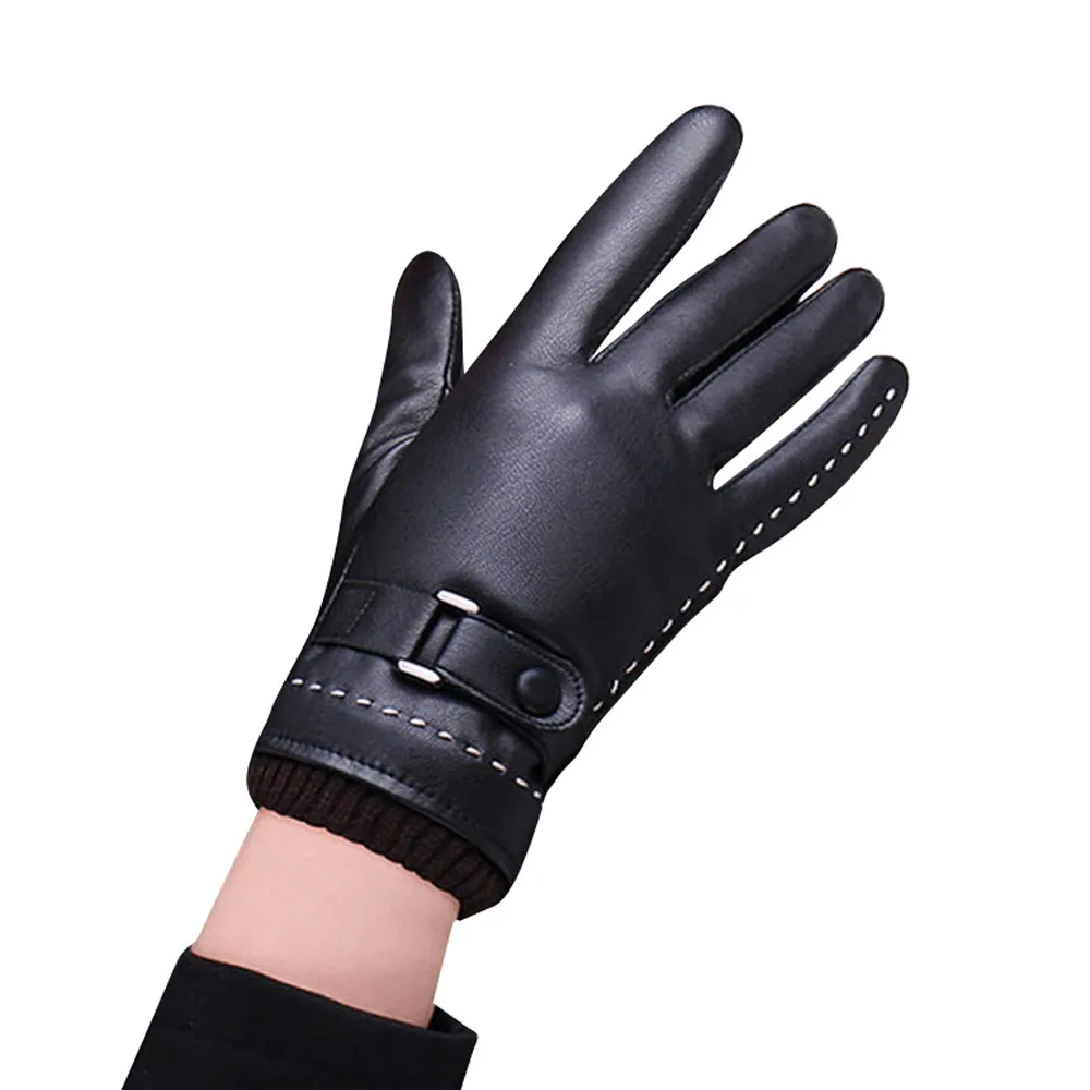 Модные женские зимние теплые перчатки 1 пара Luvas de inverno Luva motociclista кожаные Guantes Eldiven
