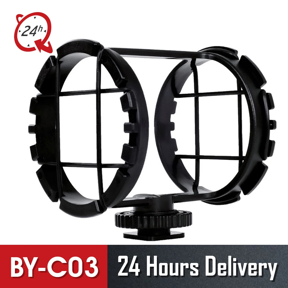 

BOYA BY-C03 Camera Shoe Shockmount For Shotgun Microphones 1" to 2" in Diameter (Fits the Zoom H1) BY-VM300PS BY-V02 40mm-48mm