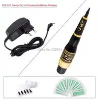 CHUSE Eyebrow Tattoo Kit Permanent Makeup Pen Machine Complete Kits KX-103 with 15pcs Needles and Tips TaTy