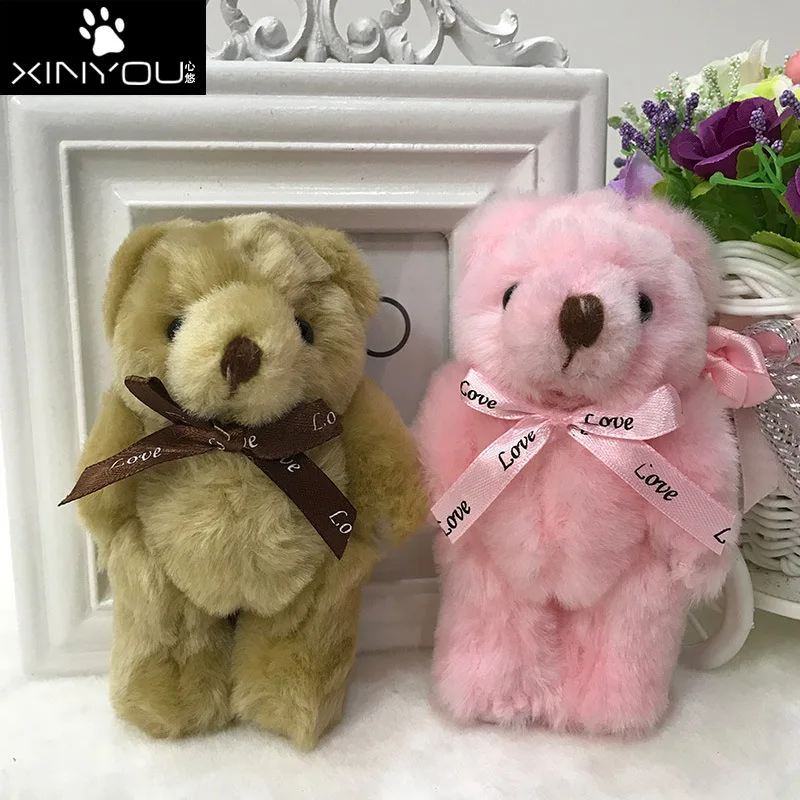 

2019 sale 13cm cartoon plush joint teddy bear doll filled toys, children's school gifts.