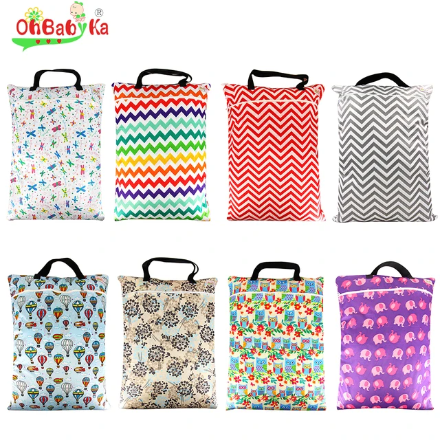 Ohbabyka Lovey Hanging Wet Bag Reusable Cloth Diaper Bags For Mum Ohbabyka Lovey Hanging Wet Bag Reusable Cloth Diaper Bags For Mum Large Garbage Zippered Washable