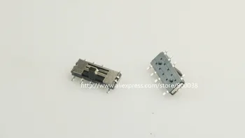 

10pcs Miniature Slide Switch 8 Pin 2P3T DP3T ON-ON-ON Right Angle SMT Surface Mount Solder PCB Board Guide