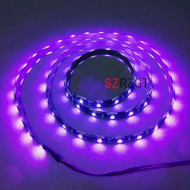 UV LED Strip Light 12V 1M 2M 3M 4M 5M Waterproof Ultraviolet LED Diode  Ribbon SMD 2835 Purple Flexible Tape for DJ Fluorescence - AliExpress