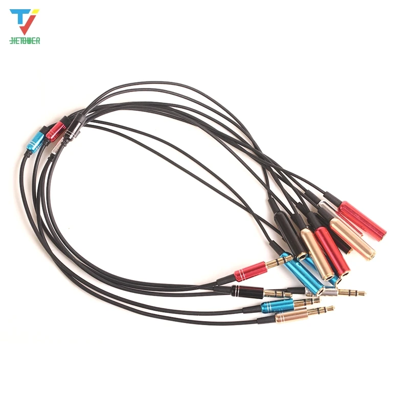100pcs lot 3 5 Mm Jack Aux Audio Cable 1 Male To 2 Female Headphone Splitter Y Metal Extension Cable for Car Phone Audio Cable