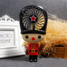 Мини-милый вентилятор Solider британский стиль с аккумулятором 1200 мАч USB Электрический портативный вентилятор 3 скоростной вентилятор воздушного охлаждения для путешествий