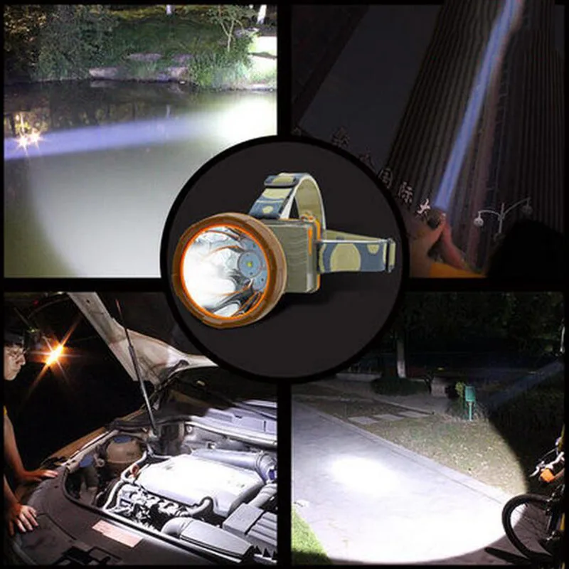 Farol com Bateria de Alta Lampe para o para o Acampamento de Pesca Super Brilhante Farol Recarregável Potência Led Frontal Head Light Tocha Acampamento de Pesca 18 High Quality headlight rechargeable