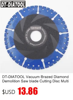 DT-DIATOOL 2pcs 7" Vacuum Brazed Diamond Disc For Multi Purpose 180mm Rescue Diamond Blade