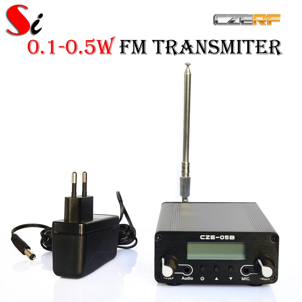 CZERF FM передатчик 0 1 Вт/0 5 Вт CZE-05B стерео pll Радио вещания металла Ant PS комплект |