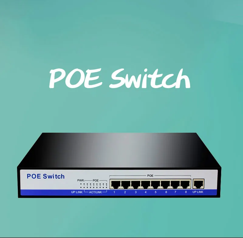 HY01 10/100 Мбит/с коммутатор POE Switch, 8 портов IEEE802.3af/на 50V3A 150 W Мощность питания для 1080 P HD IP Камера ONVIF сетевой видеорегистратор охранная система