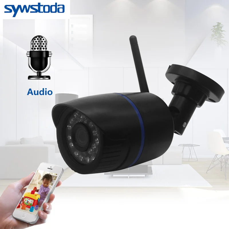 Sywstoda 1080P WiFi Проводная ip-камера HD Сеть 2.0MP WiFi камера Аудио запись водонепроницаемый Nignt Vision IP камера адаптер питания