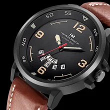 Мужские часы класса «Люкс», брендовые модные спортивные мужские наручные часы кожа кварцевые военные часы для мужчин дисплей Дата Неделя часы мужские