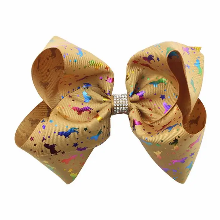 20 штук Бесплатная доставка 8 дюймов jojobows Единорог jojosiwa волосы луки без siganture