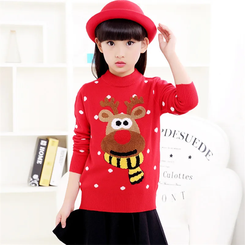 Girls Sweater Children Christmas Sweaters Girl Clothes 5 to 14Y Kids