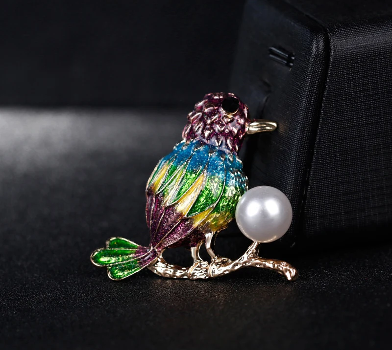 NIUYITID Enamel Pins And Brooches Handmade Colorful Bird Animal Brosh For Friends Gift Best Price (4)